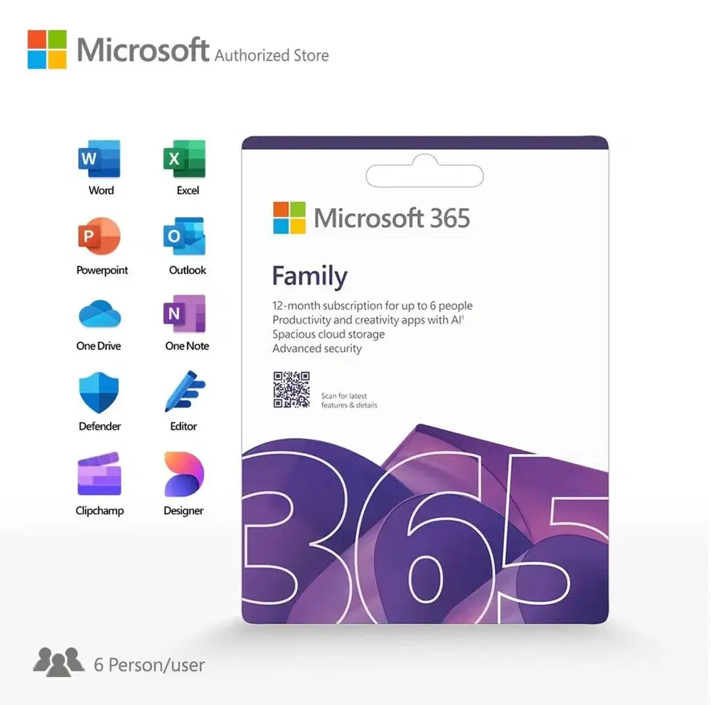 Microsoft 365 Family 1 Tahun