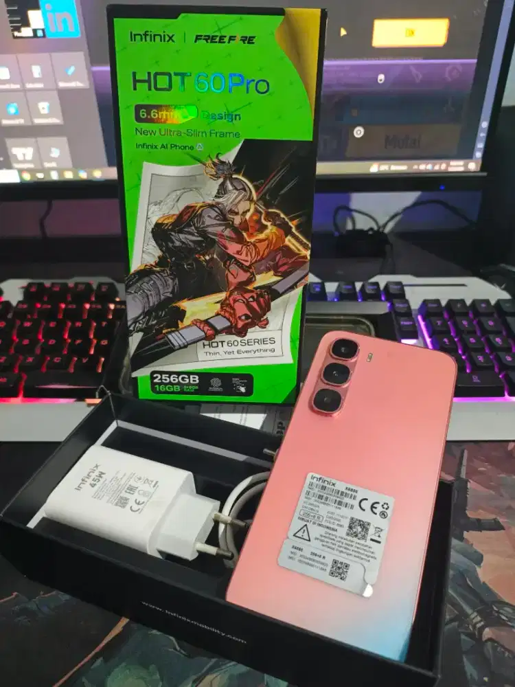 Infinix hot 60 pro ram 8 + 8 / 256 GB. coral