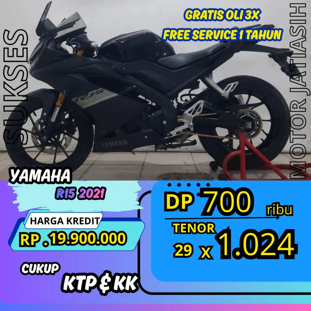 DP MURAH HONDA YAMAHA R15 2021 DP 700 RIBU LOH GUYS BISA CASH/KREDIT