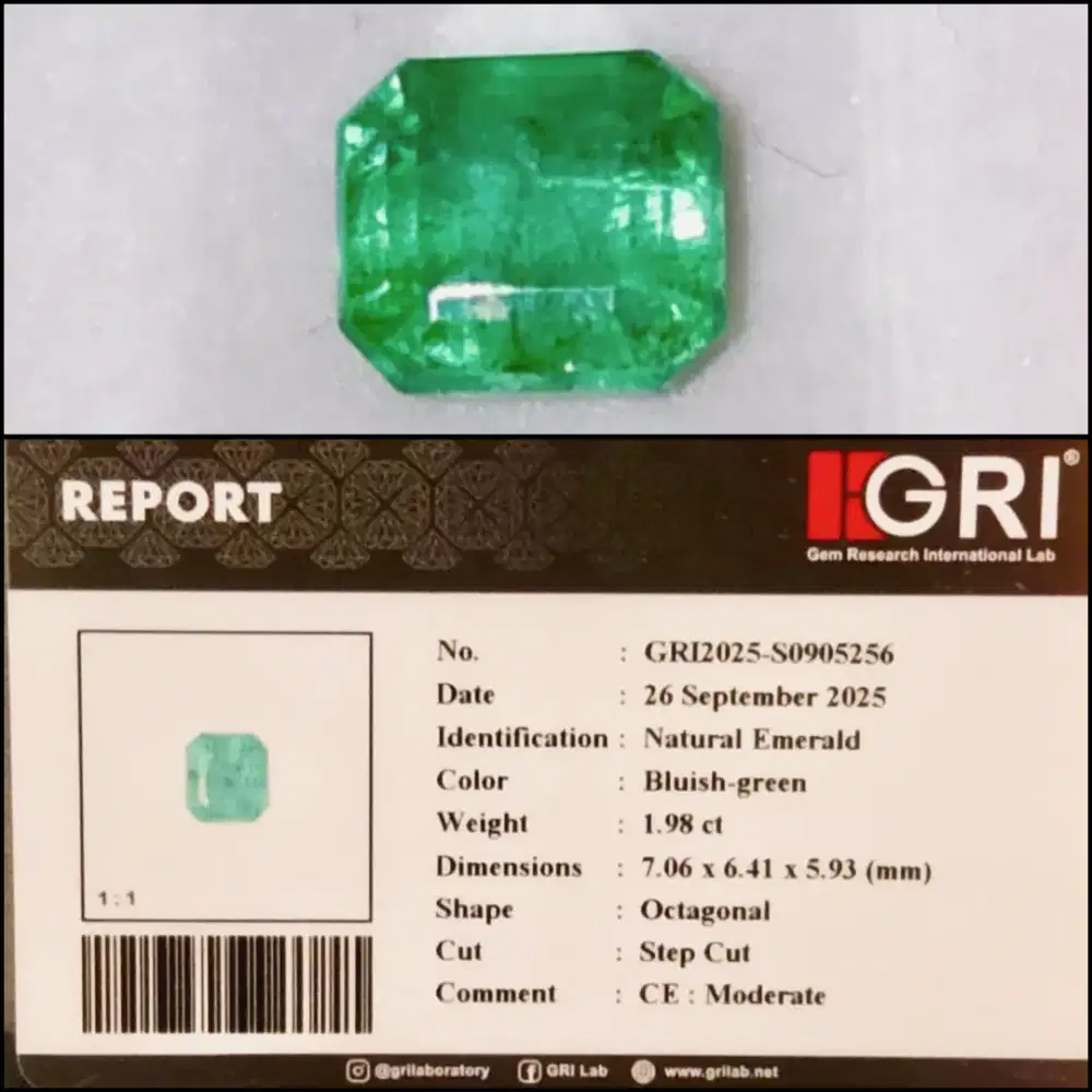 Loose Stone Emerald 1.98 Ct