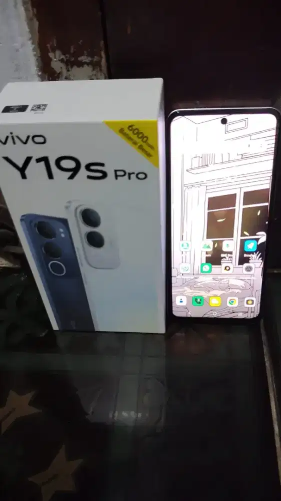 Vivo y19s pro ram 6+6 Rom 128 batrai badag 6000 kuat