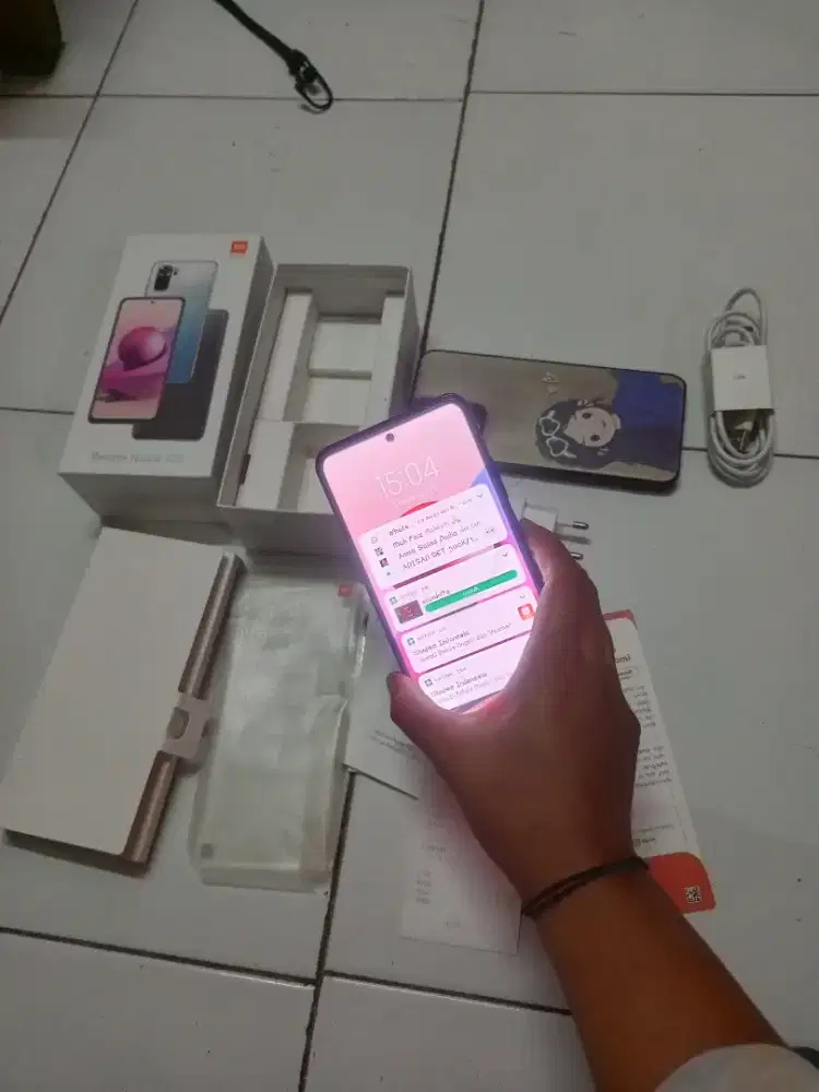 Xiaomi redmi note 10s 6/64 fullset no minus siap pake