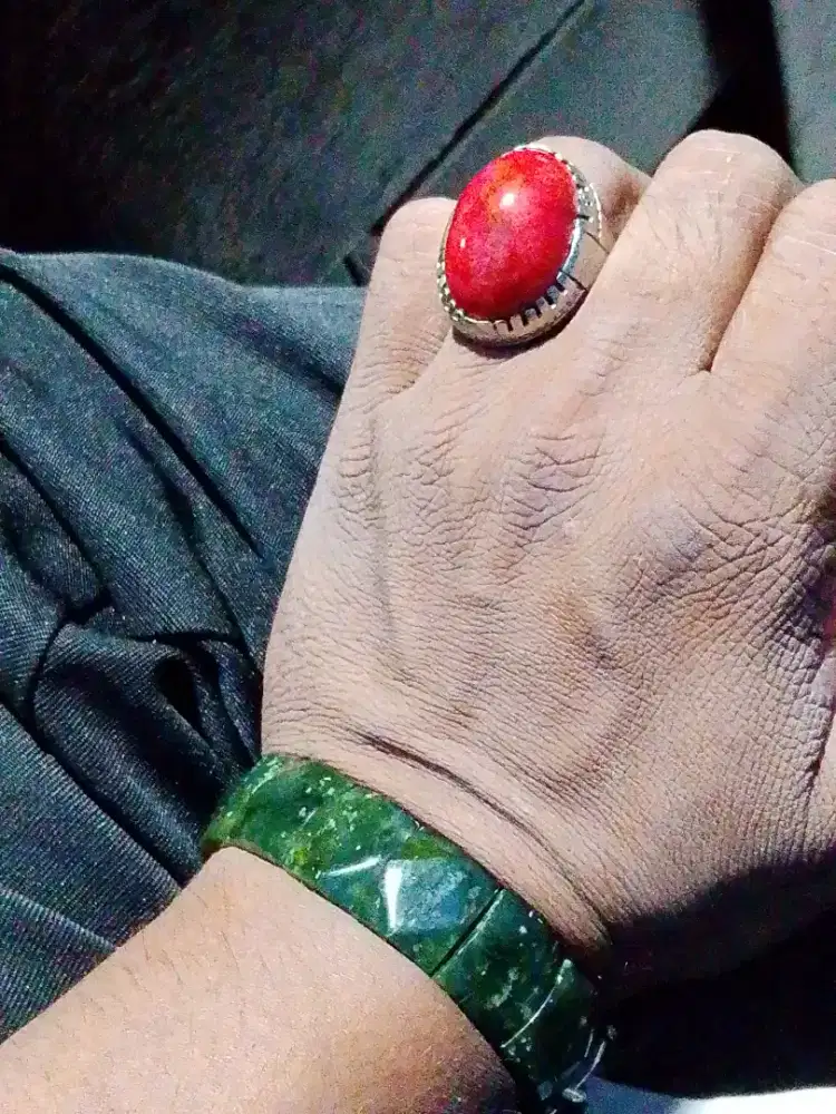 natural marjan laut merah dim 30mm