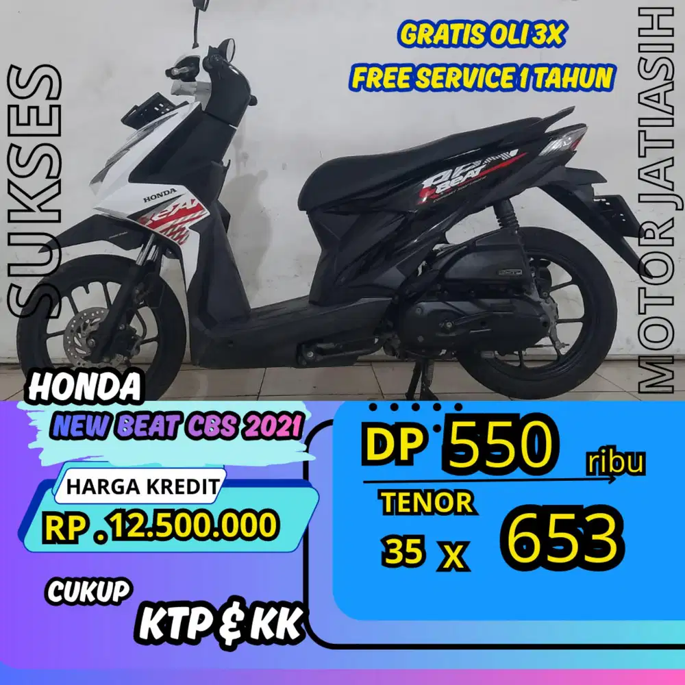 DP MURAH HONDA NEW BEAT 2021 DP 550 RIBU BISA CASH/KREDIT