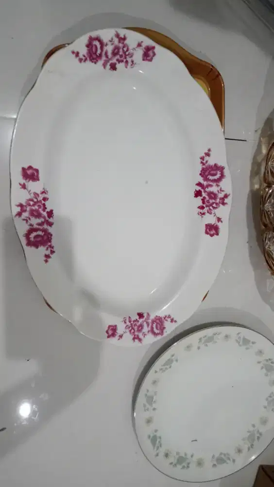 Lodor lonjong oval wadah lauk lawas antik