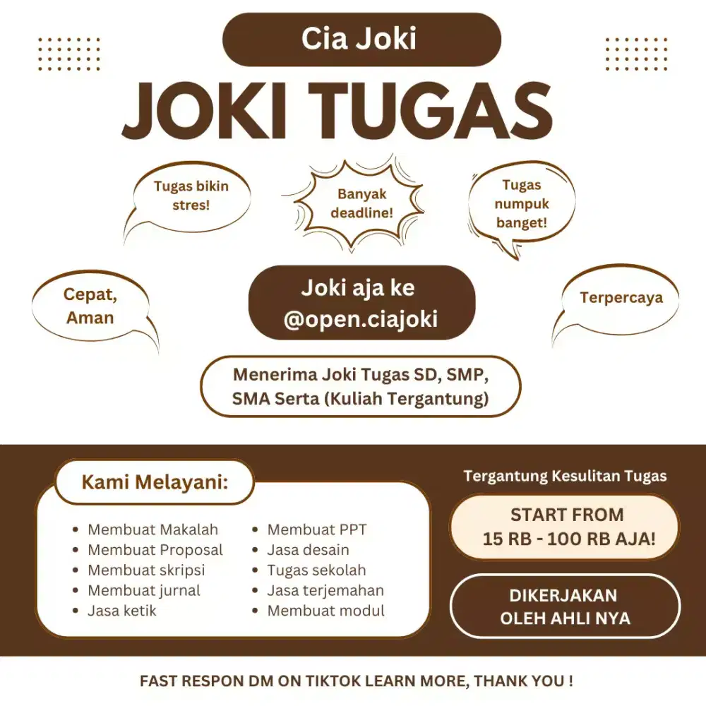 JOKI TUGAS | OPEN CURHAT ONLINE | OPEN MABAR ROBLOX W/DONTOL