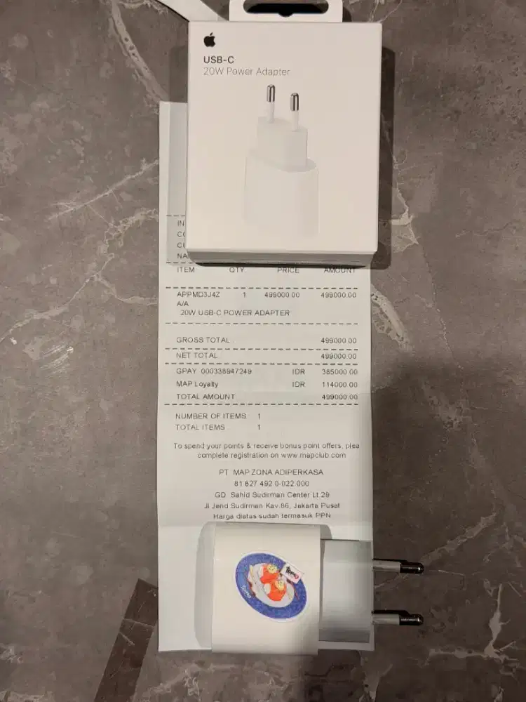 Apple Charger USB C 20 w asli original power adapter