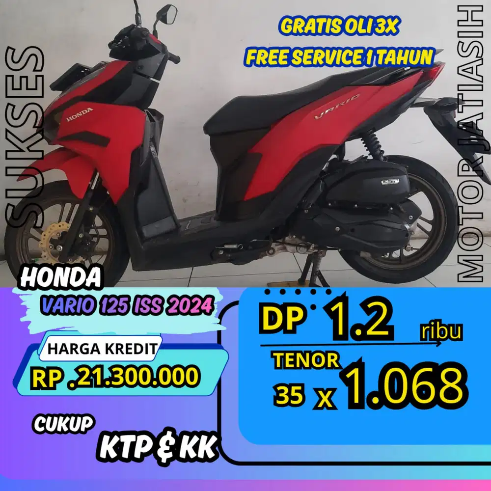 DP MURAH HONDA VARIO 125 ISS 2024 DP 1.2 JUTA BISA CASH/KREDIT