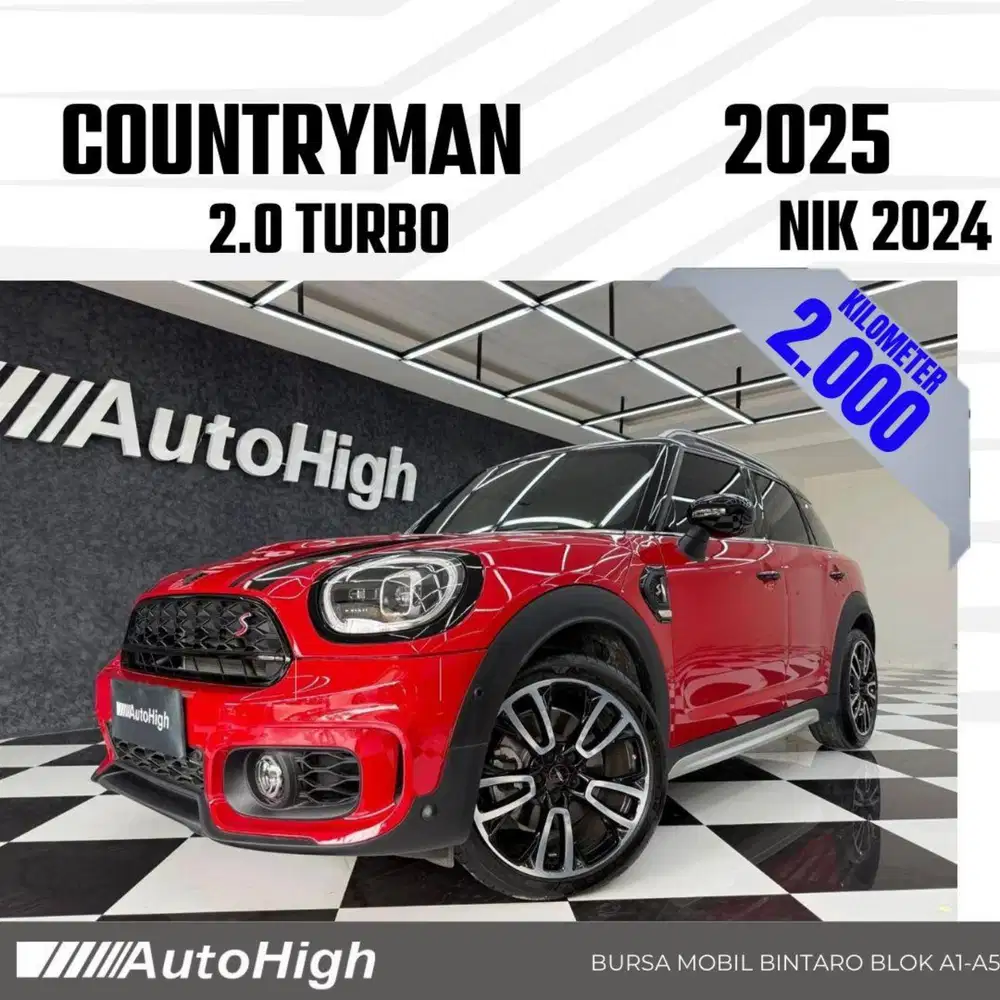 DP10% [Km2.000] Mini Cooper S Countryman 2024 Red Reg 2025 #AUTOHIGH
