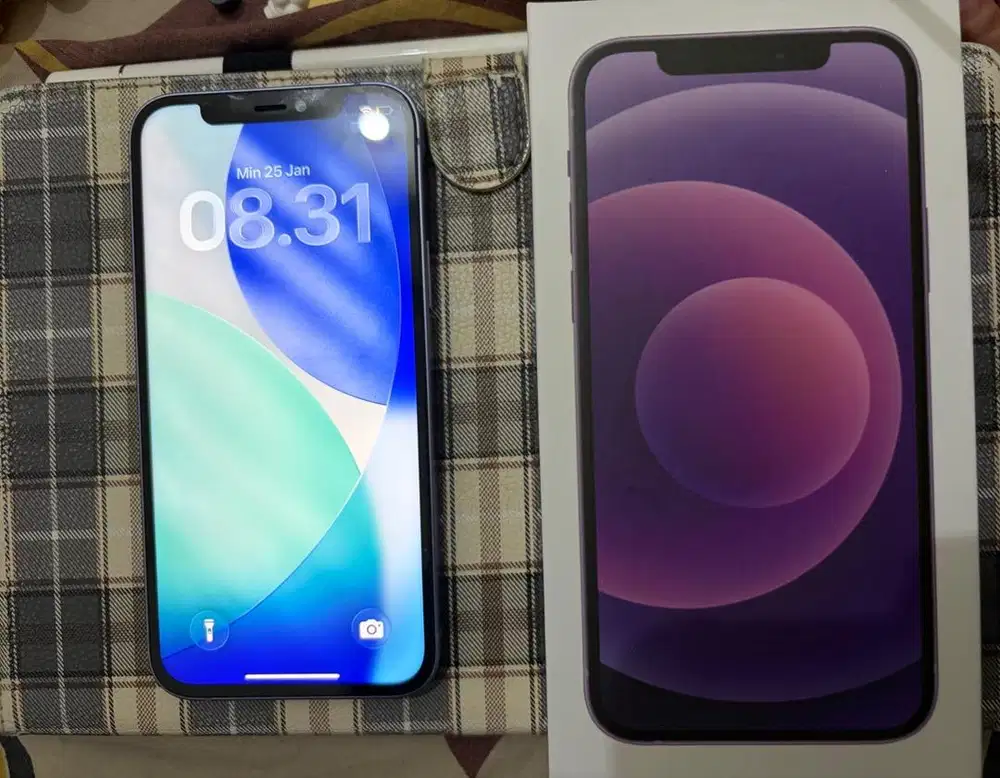 Iphone 12 128gb purple no minus
