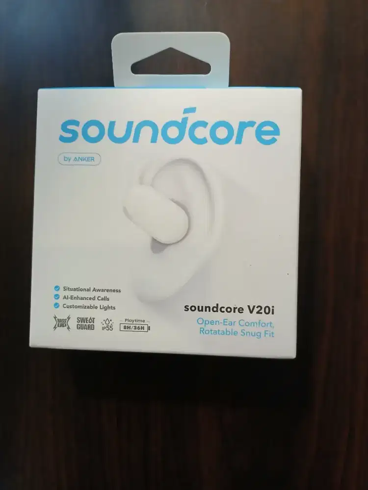 Soundcore V20i Open-Ear Headphones, Adjustable Ear Hooks,