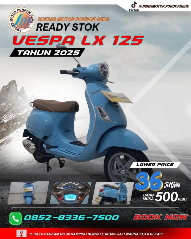 CASH DAN KREDIT VESPA LX 125 IG-GET TAHUN 2025 BERGARANSI