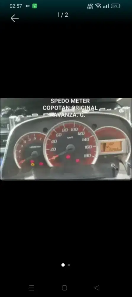 Spedo meter avanza g original copotan