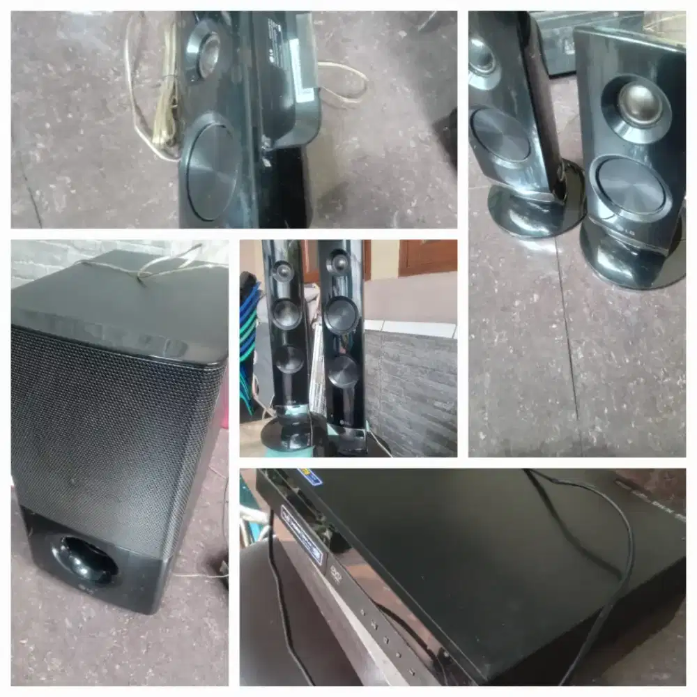 Spiker home teater lengkap dengan dvd nya