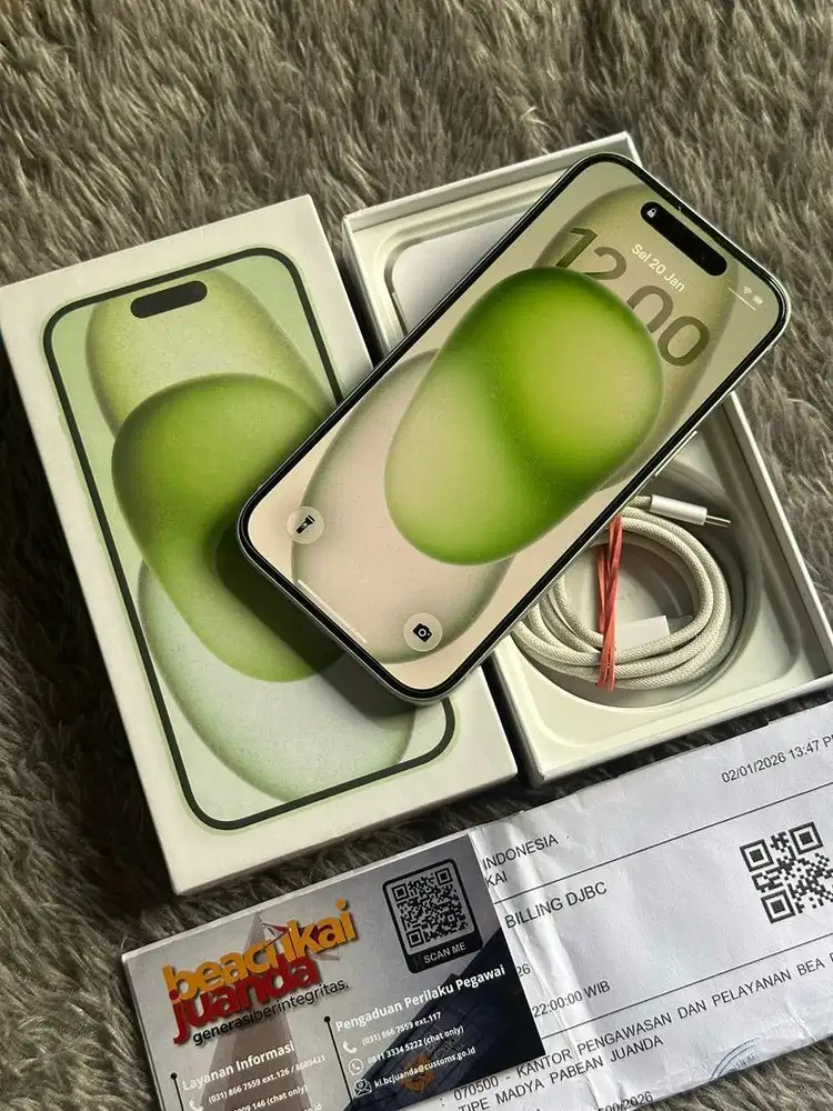IPHONE 15 128GB BEACUKAI INDONESIA SETARA IBOX
