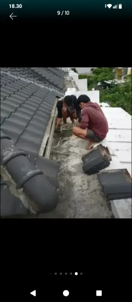 Perbaikan atap bocor, talang air dak rembes dan renovasi