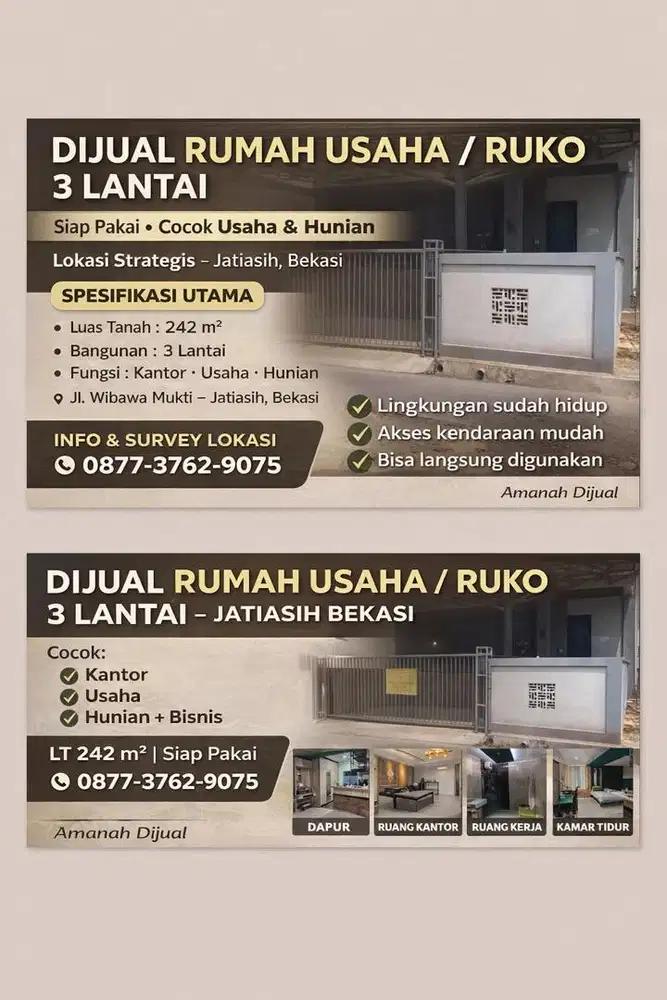 Di jual ruko siap pakai