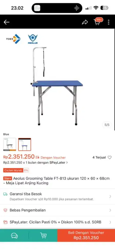 MEJA GROOMING AEOLUS SEPERTI BARU