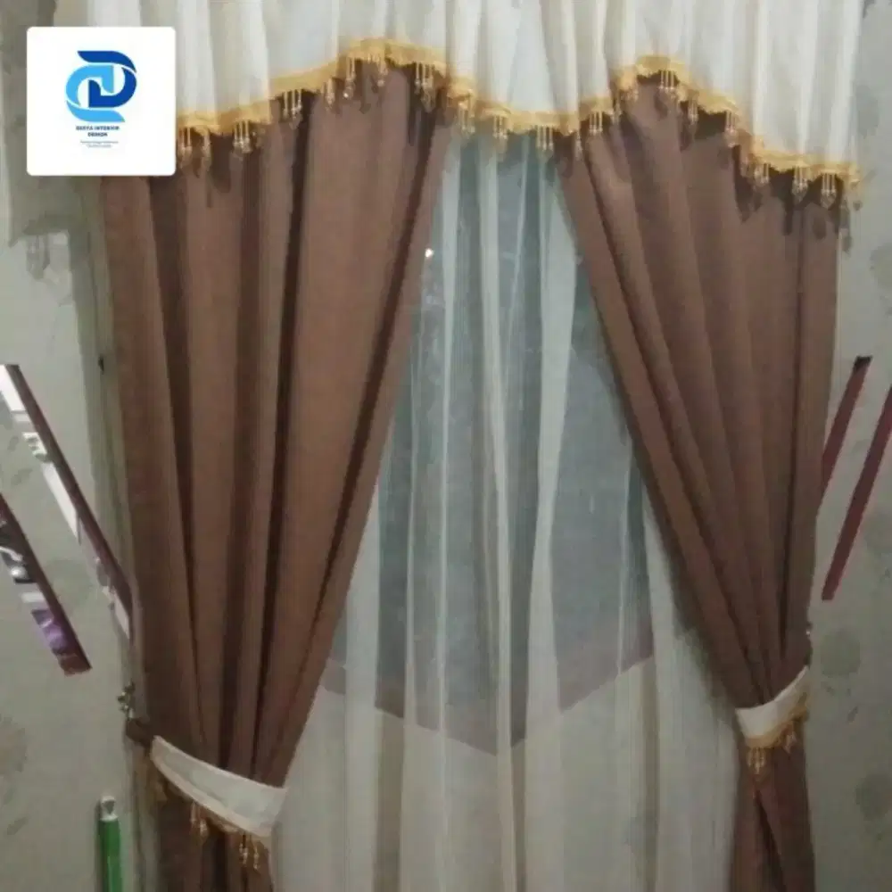 Gorden custom untuk jendela rumah gedung apartmen murmer