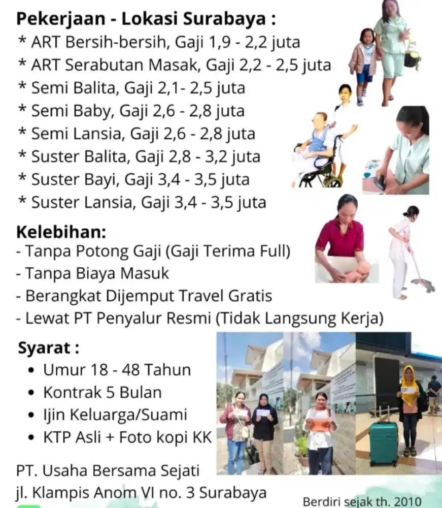 Mencari art, baby sitter,dan lansia