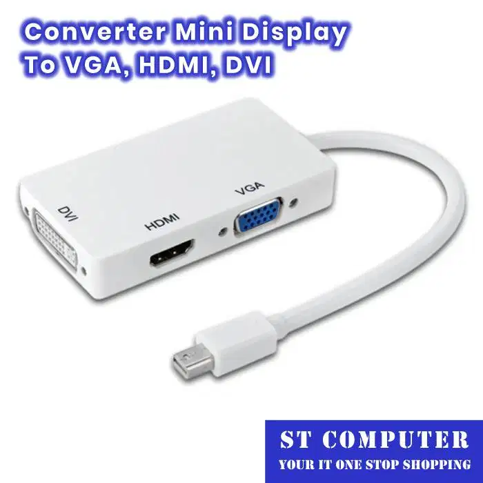 Converter Mini Display To VGA, HDMI, DVI