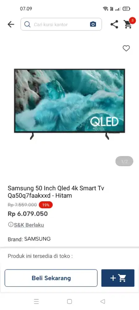 Samsung 50in QLED smart tv