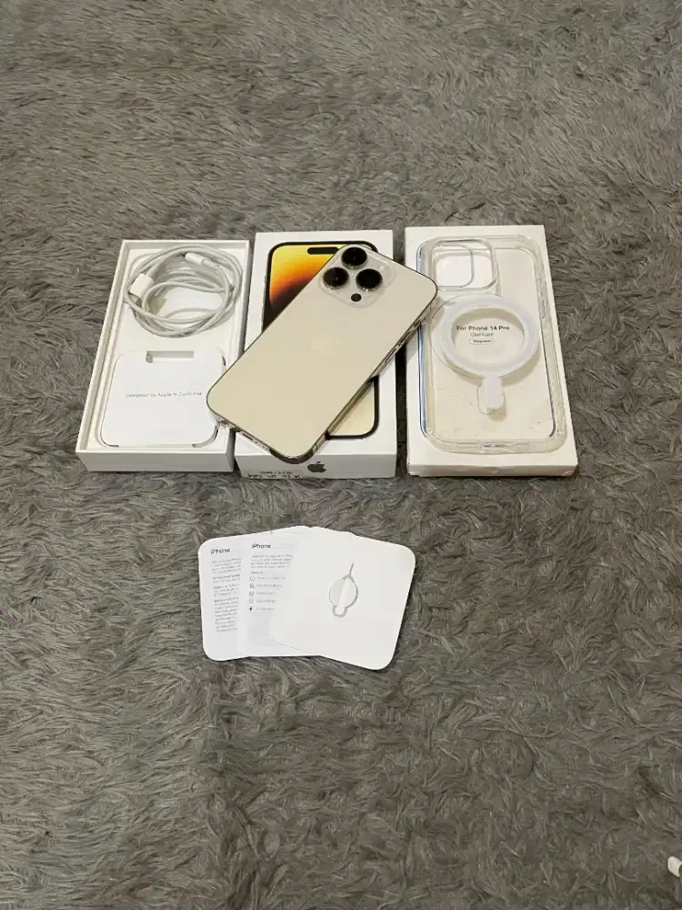 iPhone 14 Pro 256 iBox Fullset Mulus no.minus