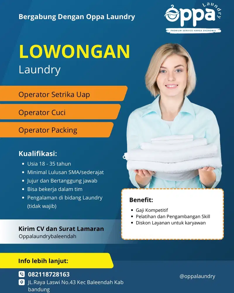 LOWONGAN KERJA BAGIAN SETRIKA UAP