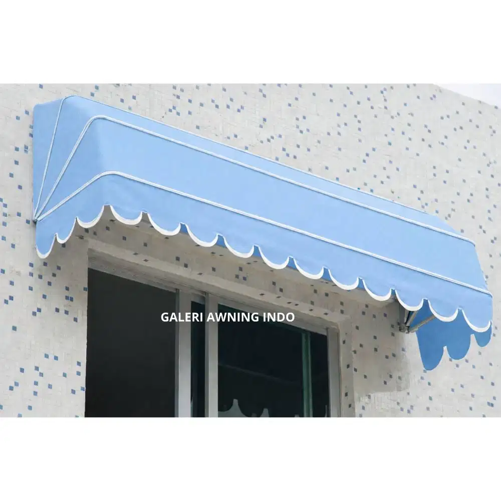 kanopi kain awning warna biru gratis pasang dan bergaransi se jabodeta