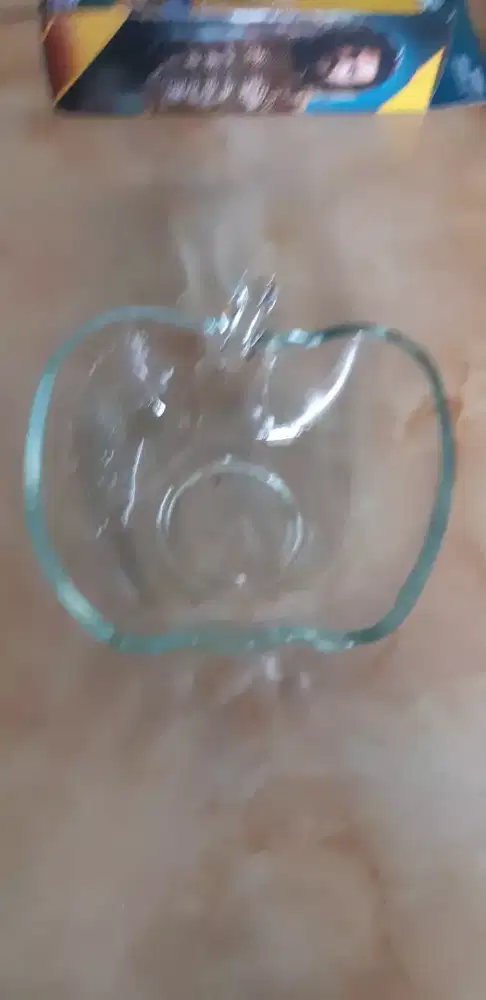 Mangkok Kaca bening Motif Apel 6 Pcs