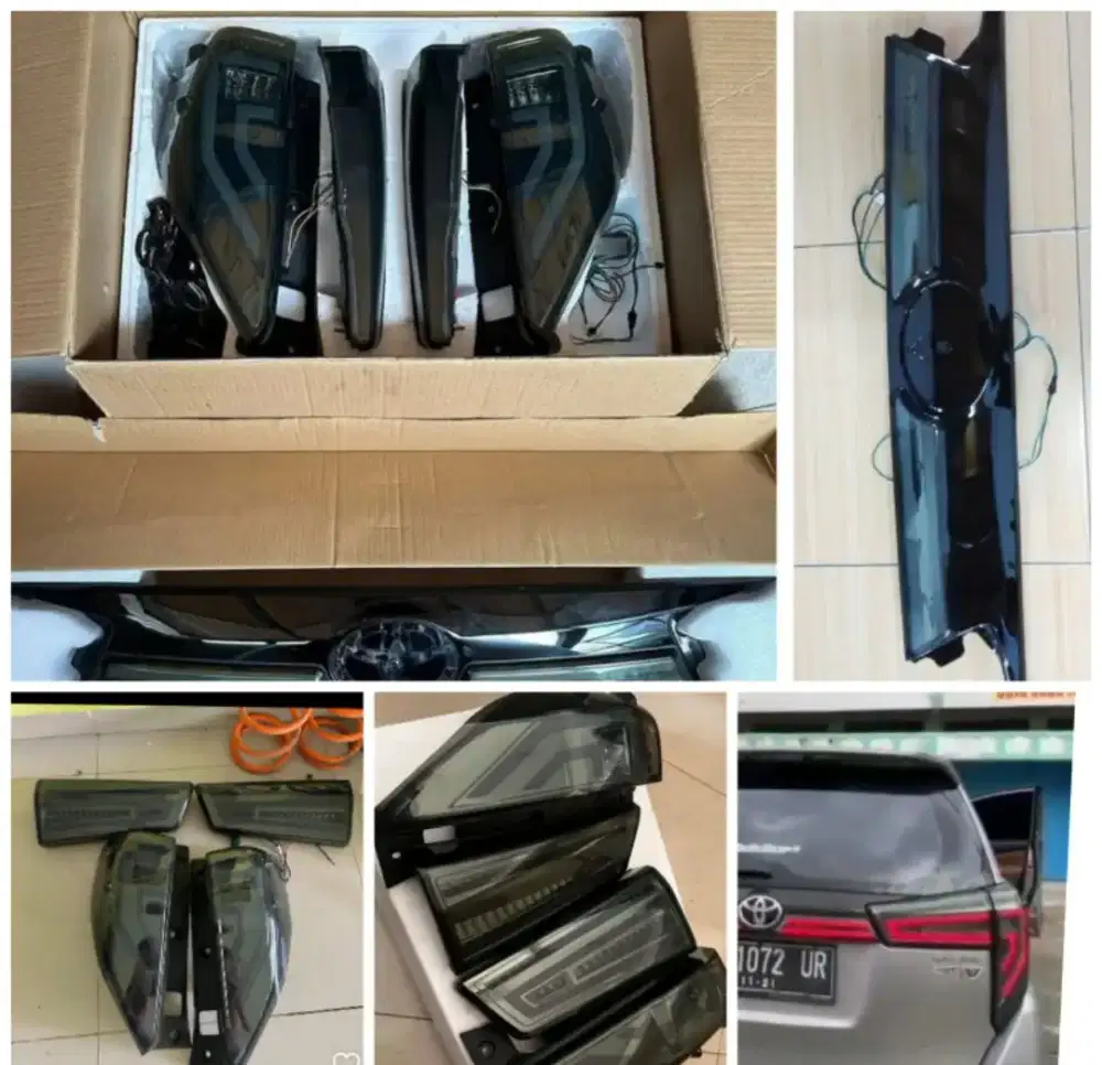 Variasi lampu Toyota RebornInov (depan belakang)
