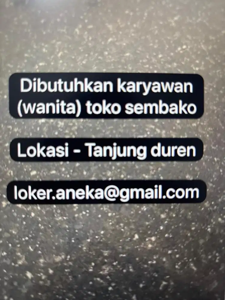 Karyawan Toko Sembako