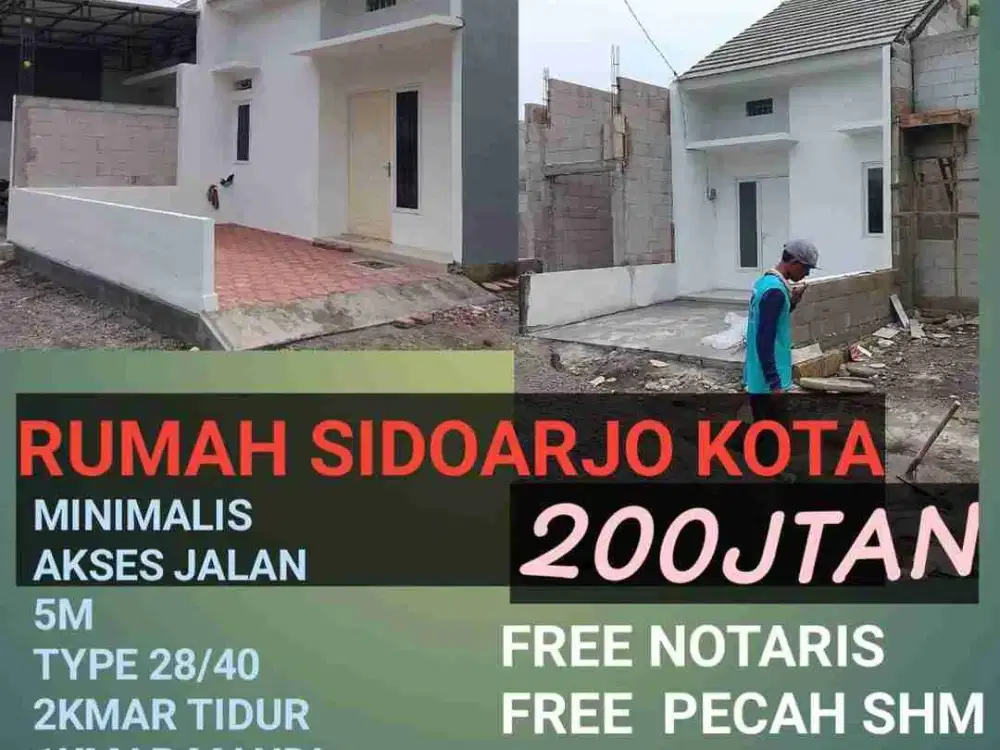 Rumah baru siap huni Pagere Buduran hanya 200 jutaan bisa kredit inhouse