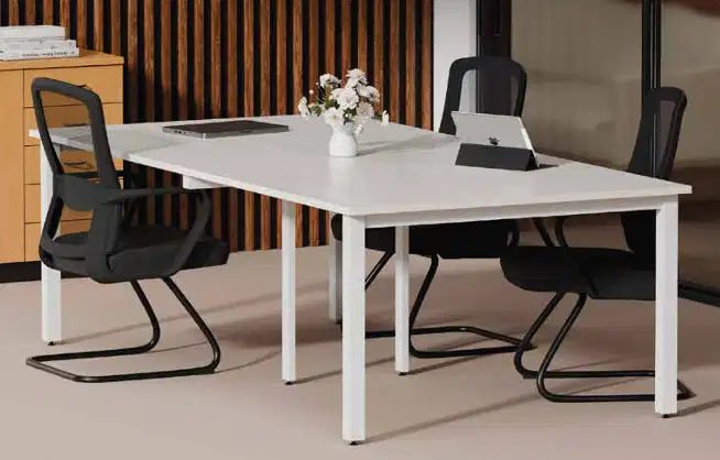 Meja Meeting Minimalist 240x120x75 kaki besi