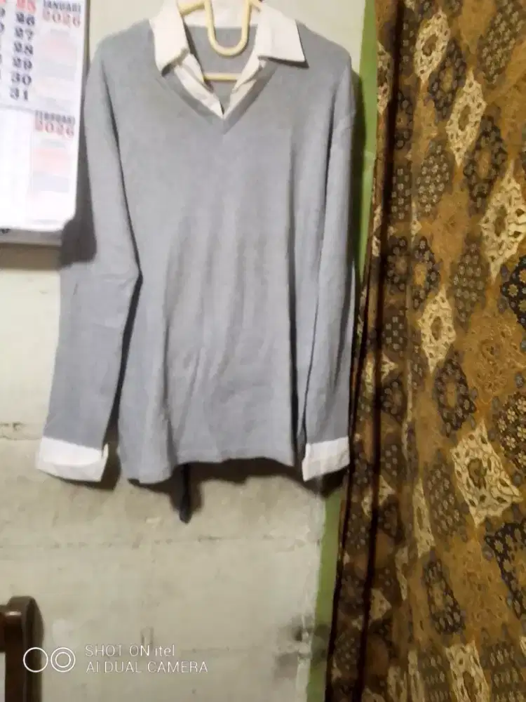 Baju kemeja panjang bekas tidak pernah di pakai