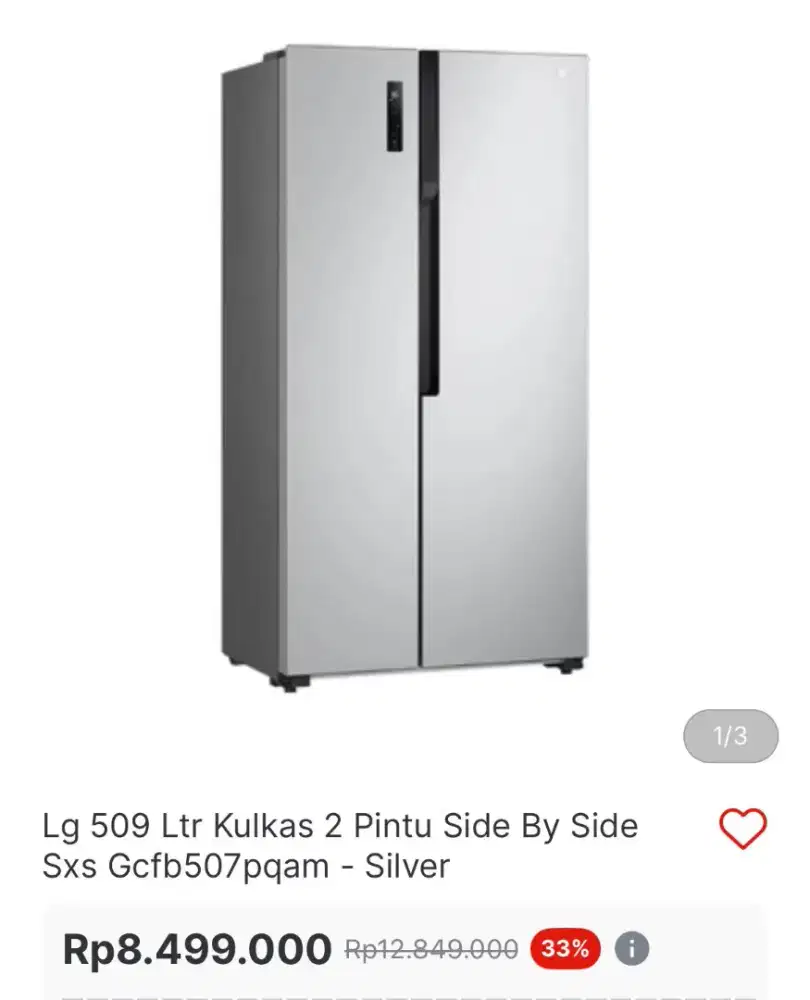 KULKAS SBS LG 2 PINTU GCFB507PQAM 509 LTR