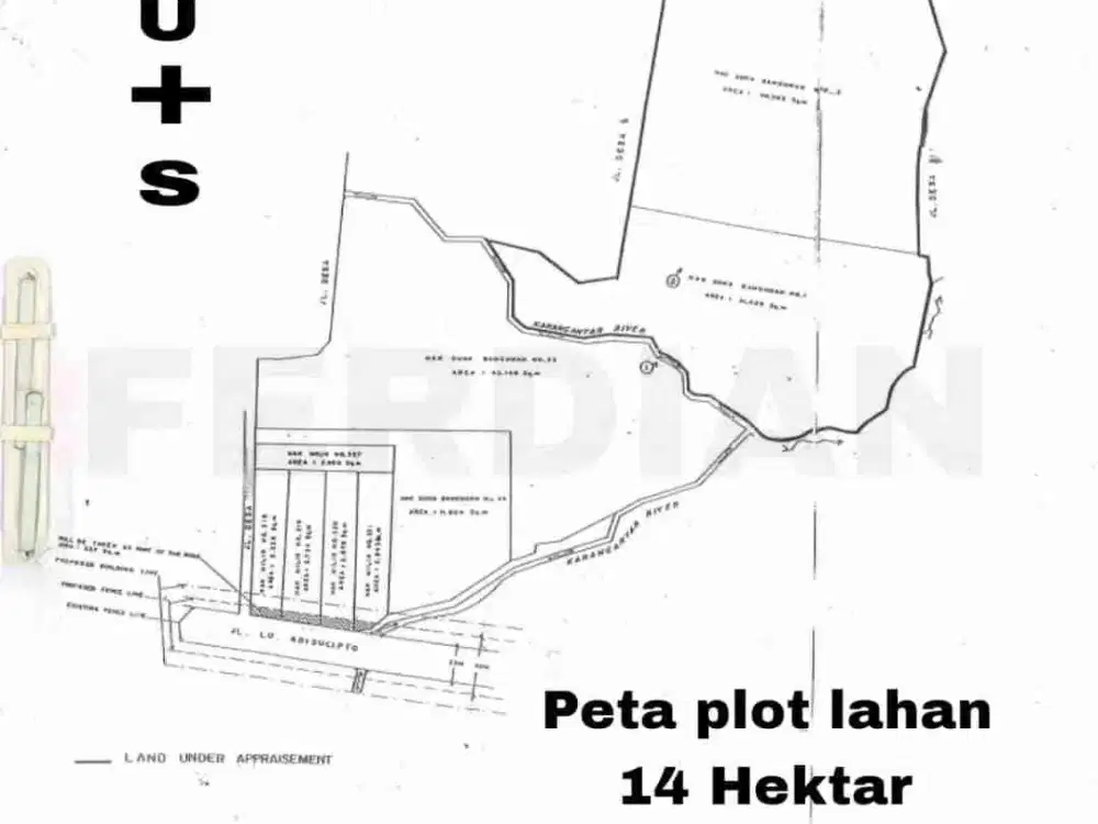 Dijual lahan 14ha tengah kota solo