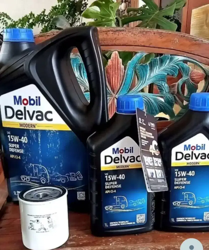 Promo paket oli mobil diesel ori oli delvac 7 liter+,filter