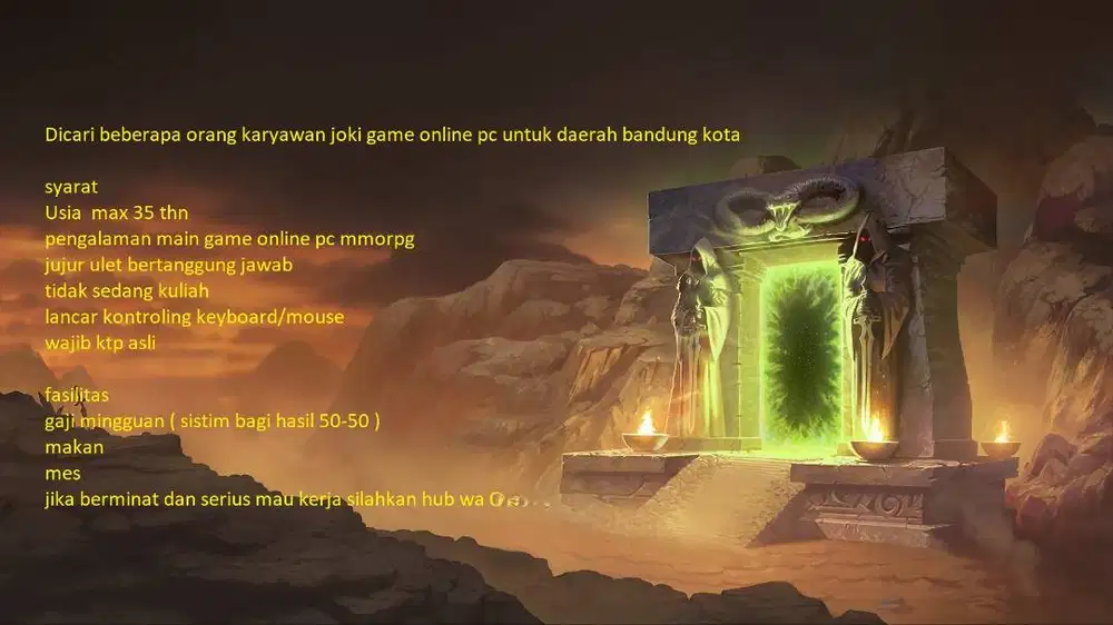 LOKER GAME ONLINE PC BANDUNG