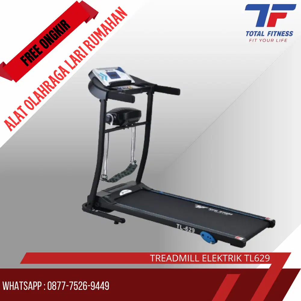 Treadmill elektrik TL629 Alat olahraga bakar lemak perut
