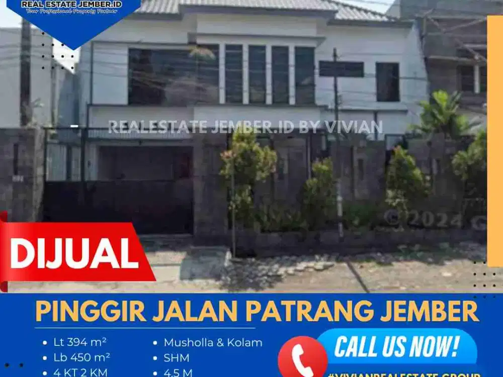 RUMAH MEGAH PINGGIR JALAN WILAYAH PATRANG JEMBER