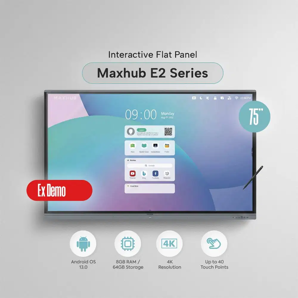 Maxhub Interactive Flat Panel E2 75 inch - Ex Demo Unit