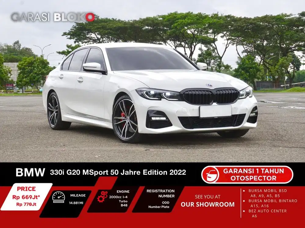 Odo 14rb Warranty ON BMW 330i G20 MSport  B48 50 Jahre Edition 2022