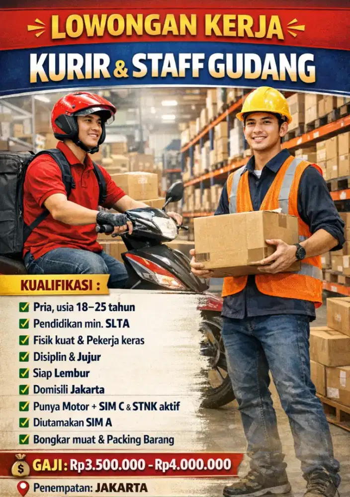 Staff gudang dan kurir