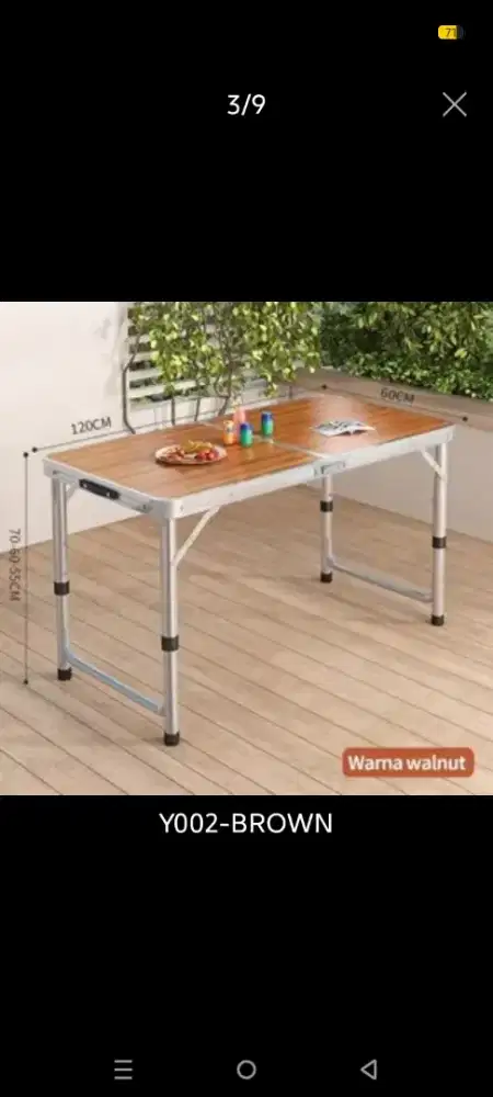 Di jual meja lipat koper