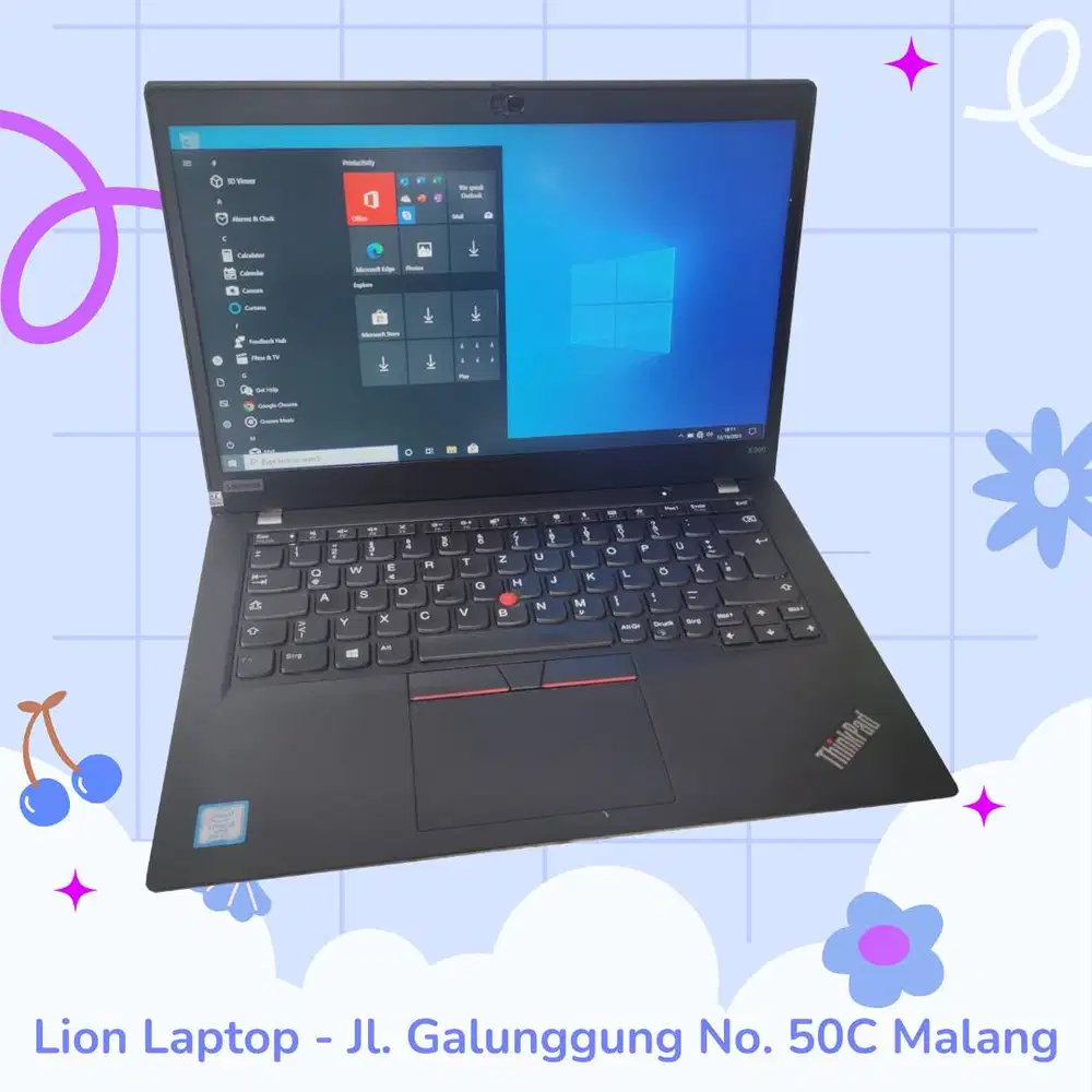 RAM 16GB SSD 256GB Core i5 Gen 8 Slim Lenovo Thinkpad X390 [26|01]