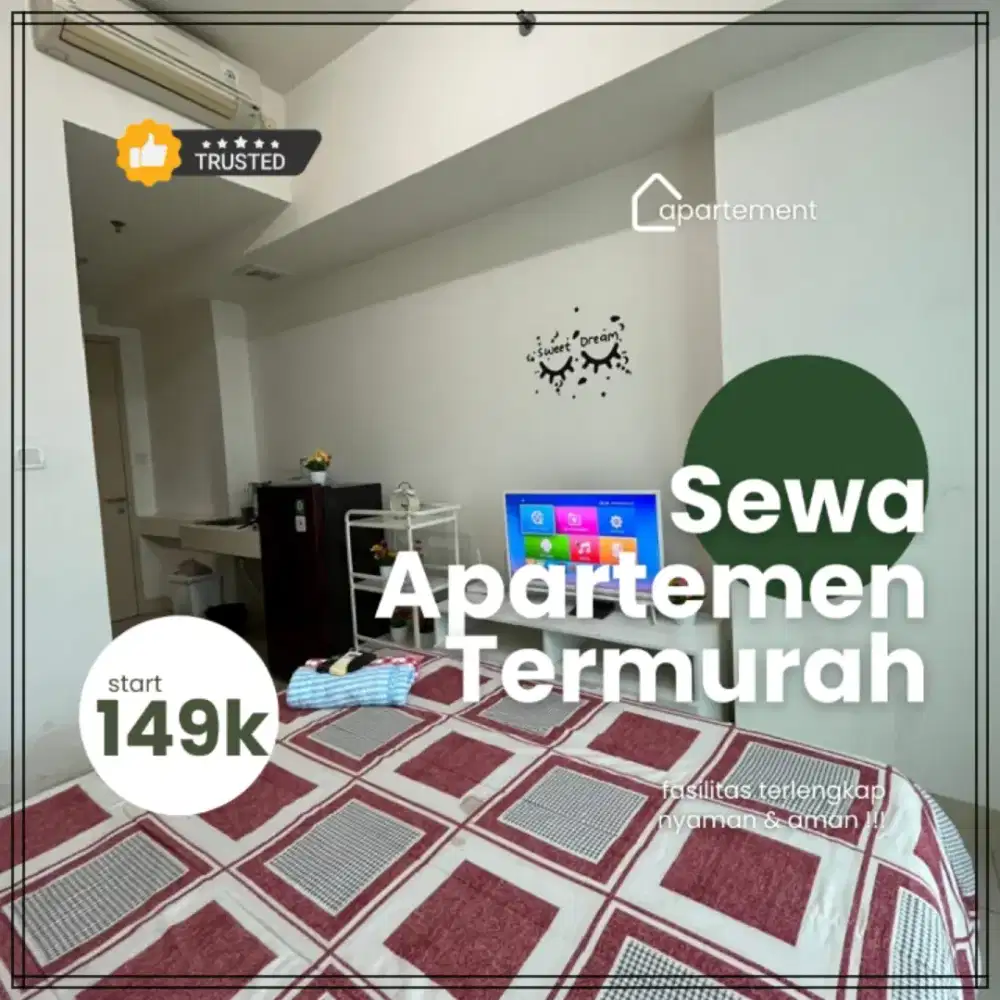 Disewakan Apartemen GREEN PRAMUKA Harian/Transit Trmurah Jakarta Pusat