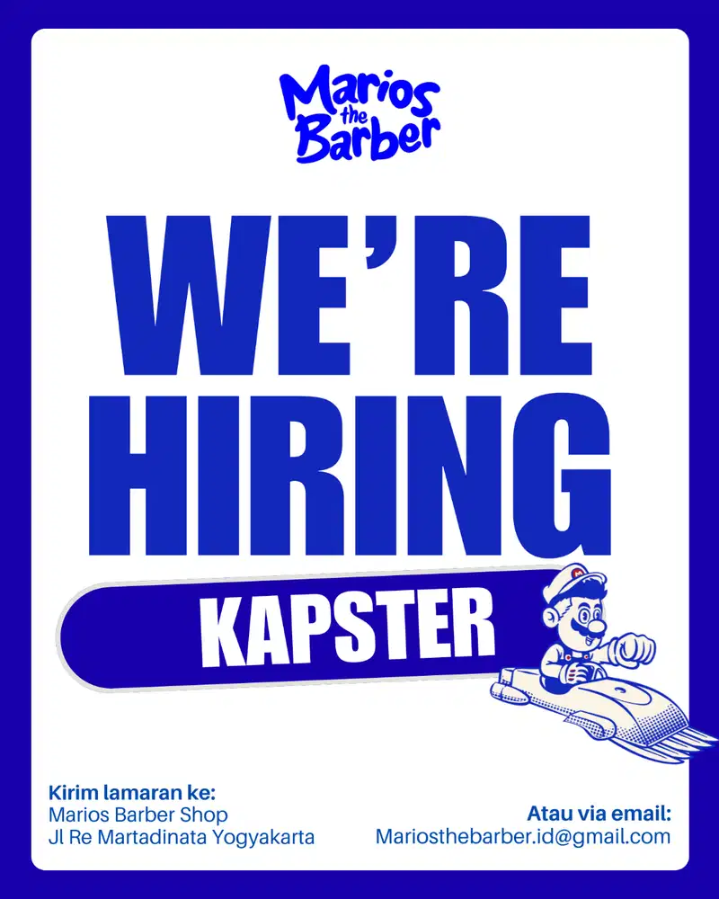 Lowongan Kerja Kapster (Tukang Cukur) Yogyakarta