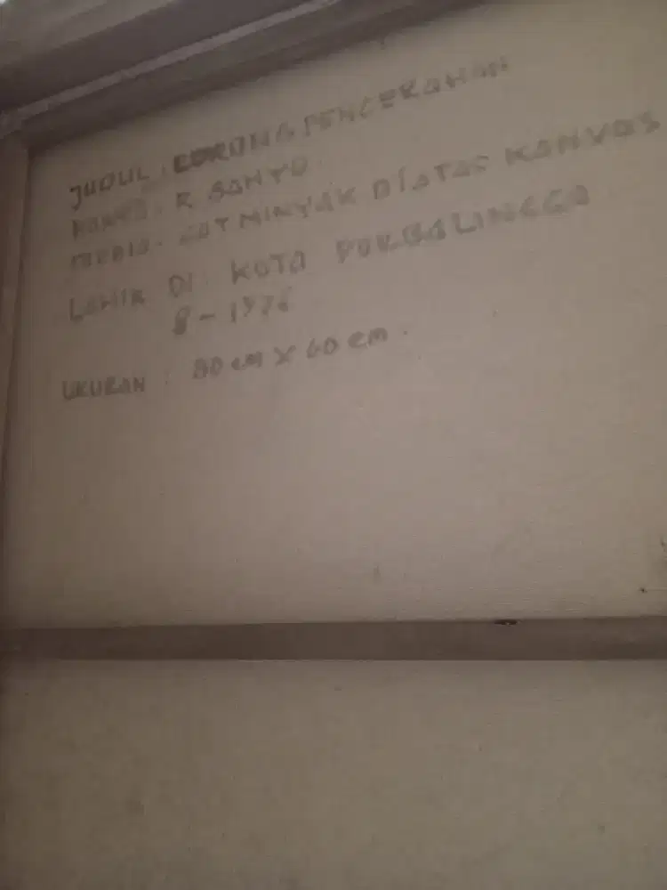 Dijual lukisan karya pelukis R. Sahyo