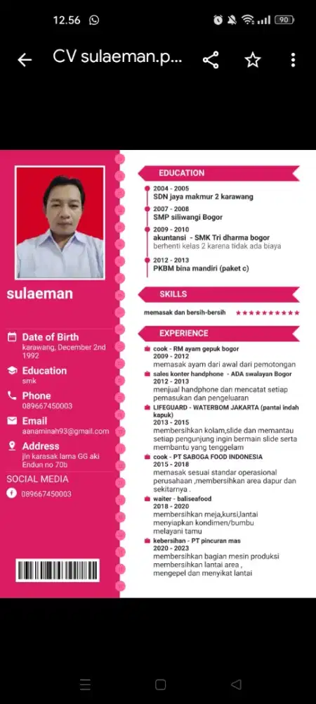 Cari pekerjaan apa saja